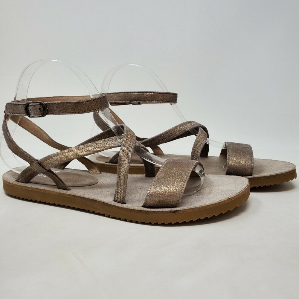 Eileen Fisher Womens June Open Toe Casual Strappy Sandals Latte Size 9